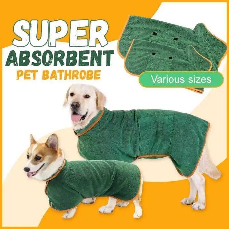 TailWaggers-Super Absorbent Pet Bathrobe - TailWaggers
